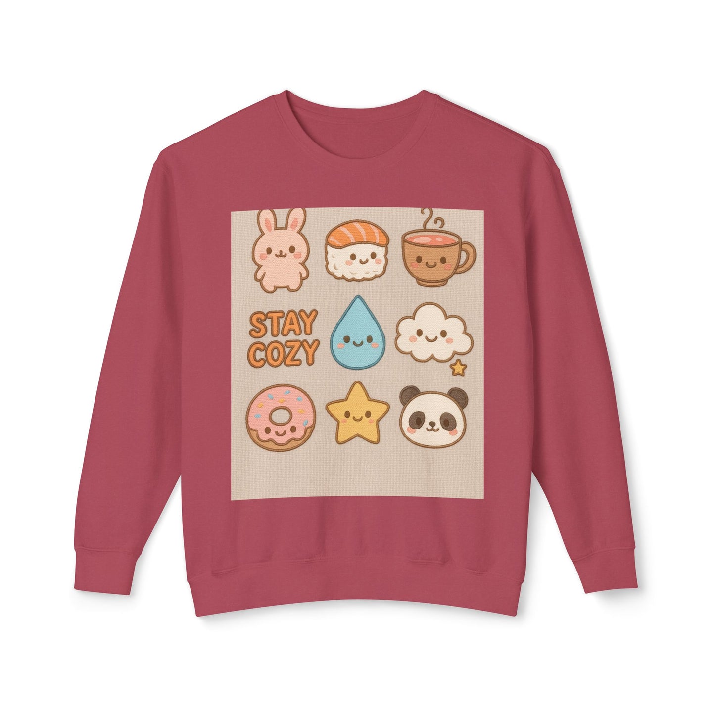 Cozy Crewneck Sweatshirt | Stay Cozy & Rise N' Shine | Cute Cartoon Design | Gift for Friends & Family | Perfect for Fall & Winter