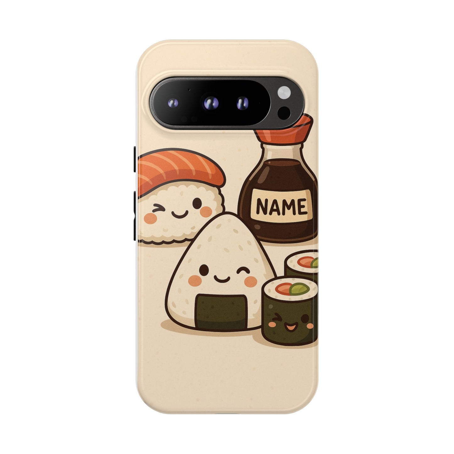 Cute Sushi Phone Case - Kawaii Sushi Design, Personalized Cell Phone Cover, Gifts for Food Lovers, Anime Style, Fun Accessories