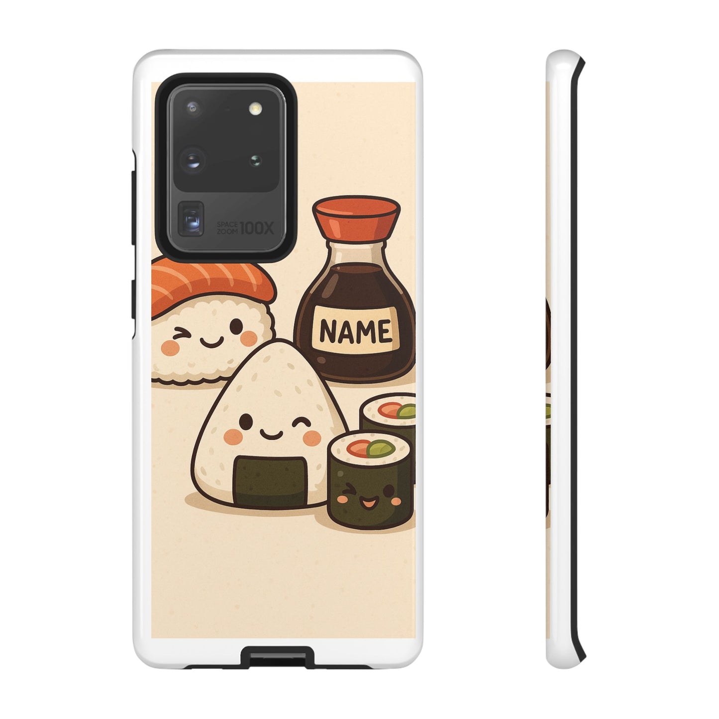 Cute Sushi Phone Case - Kawaii Sushi Design, Personalized Cell Phone Cover, Gifts for Food Lovers, Anime Style, Fun Accessories