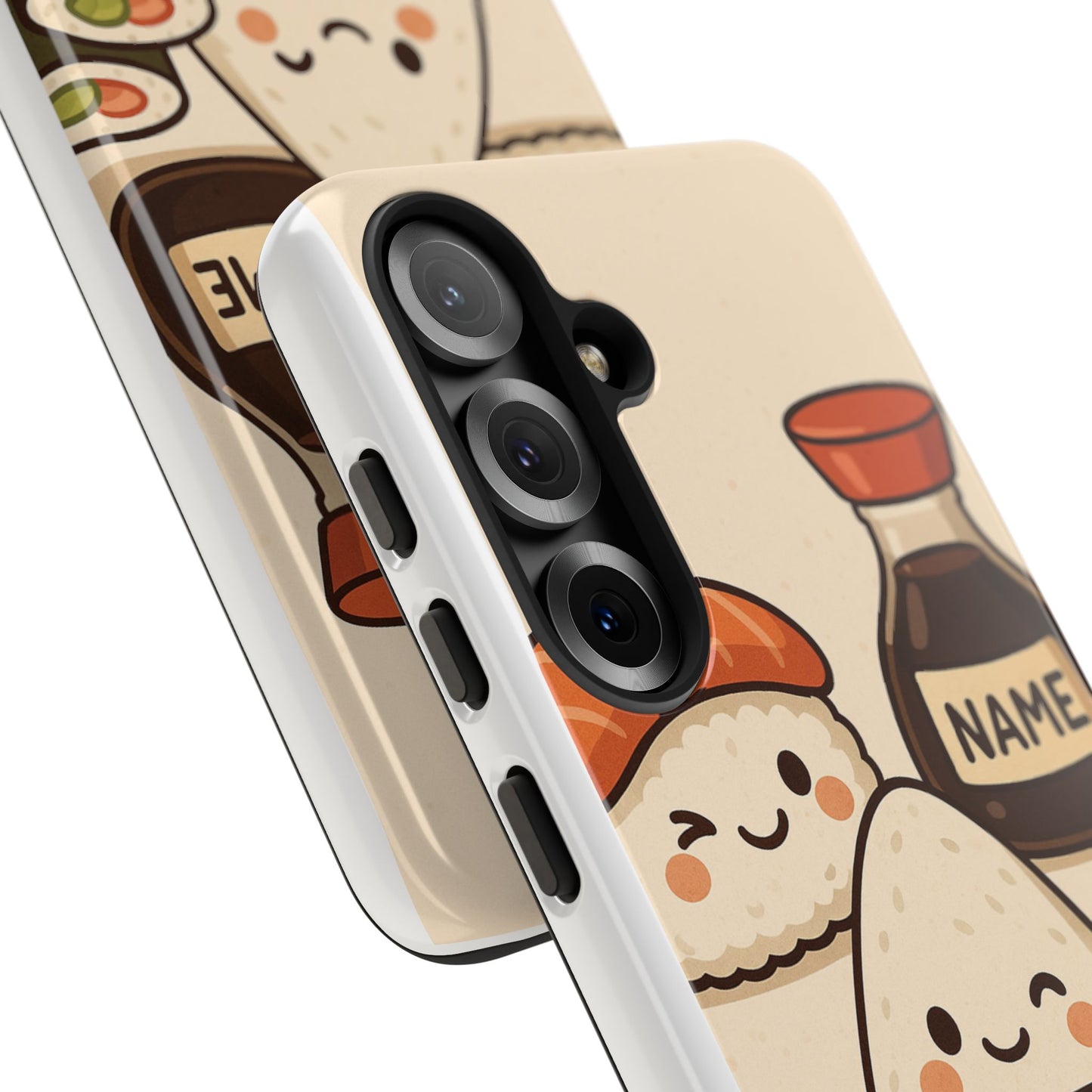 Cute Sushi Phone Case - Kawaii Sushi Design, Personalized Cell Phone Cover, Gifts for Food Lovers, Anime Style, Fun Accessories