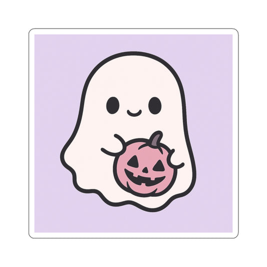 Cute Ghost Pumpkin Die-Cut Stickers for Halloween Decor
