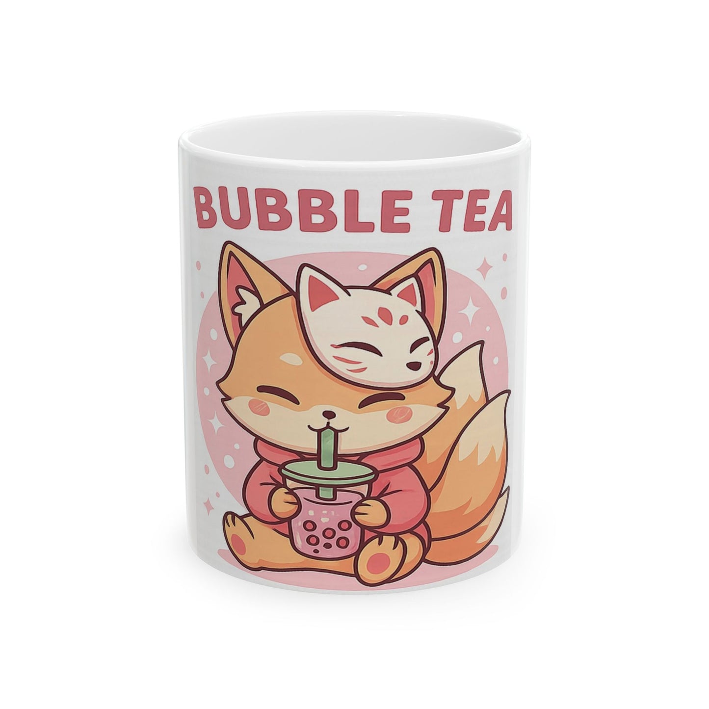 Cute Bubble Tea Ceramic Mug, Adorable Cat Coffee Cup, Kawaii Drinkware, Gift for Tea Lovers, Anime Mug, Cartoon Mug