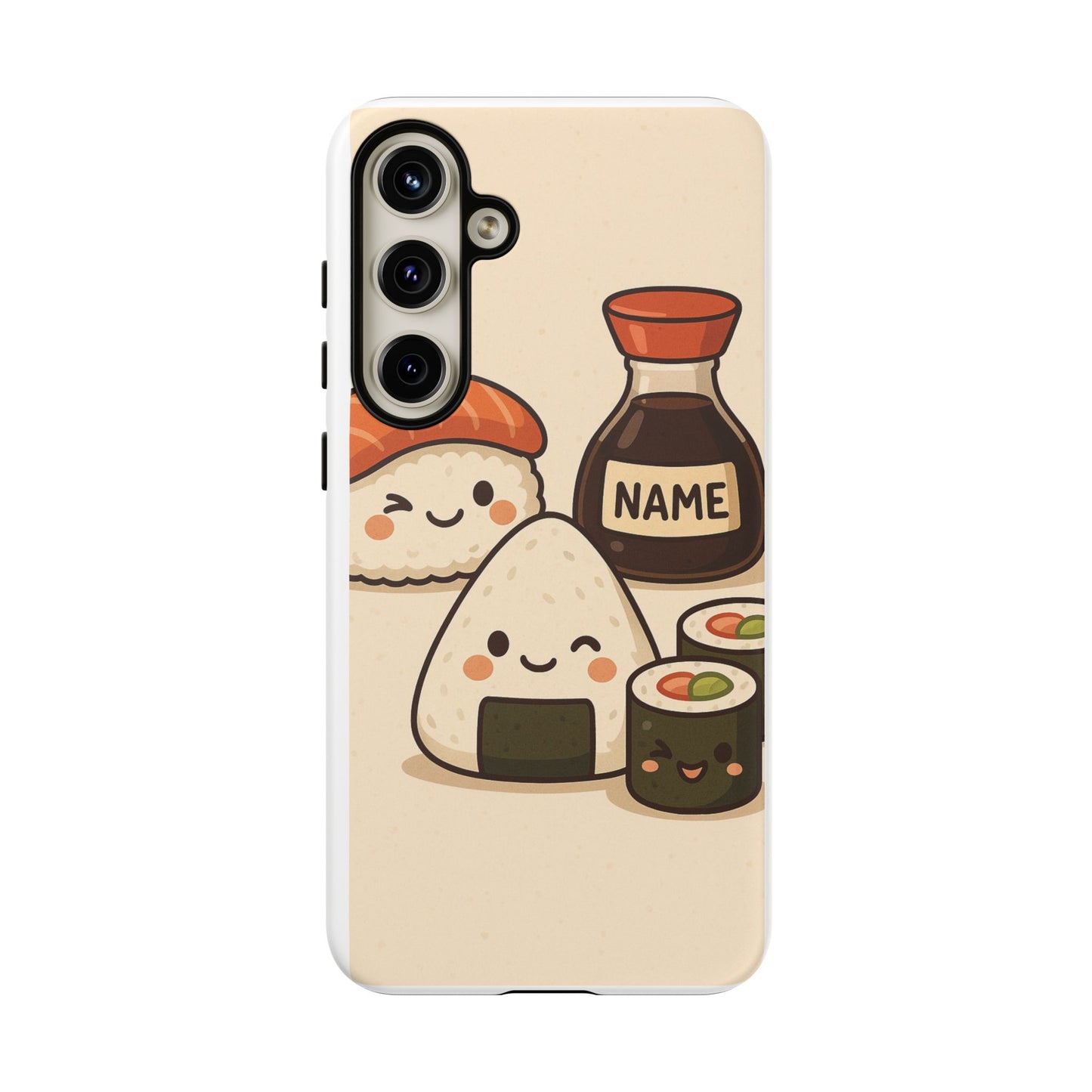 Cute Sushi Phone Case - Kawaii Sushi Design, Personalized Cell Phone Cover, Gifts for Food Lovers, Anime Style, Fun Accessories