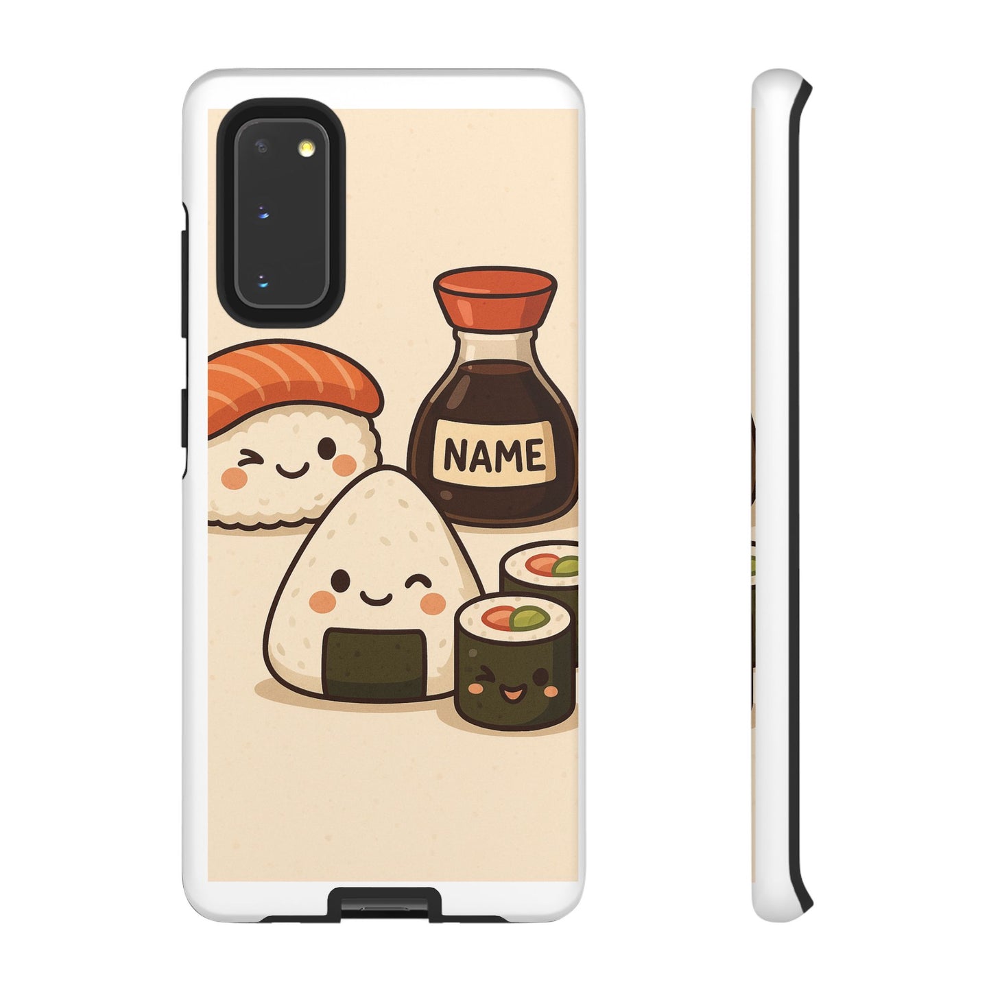 Cute Sushi Phone Case - Kawaii Sushi Design, Personalized Cell Phone Cover, Gifts for Food Lovers, Anime Style, Fun Accessories