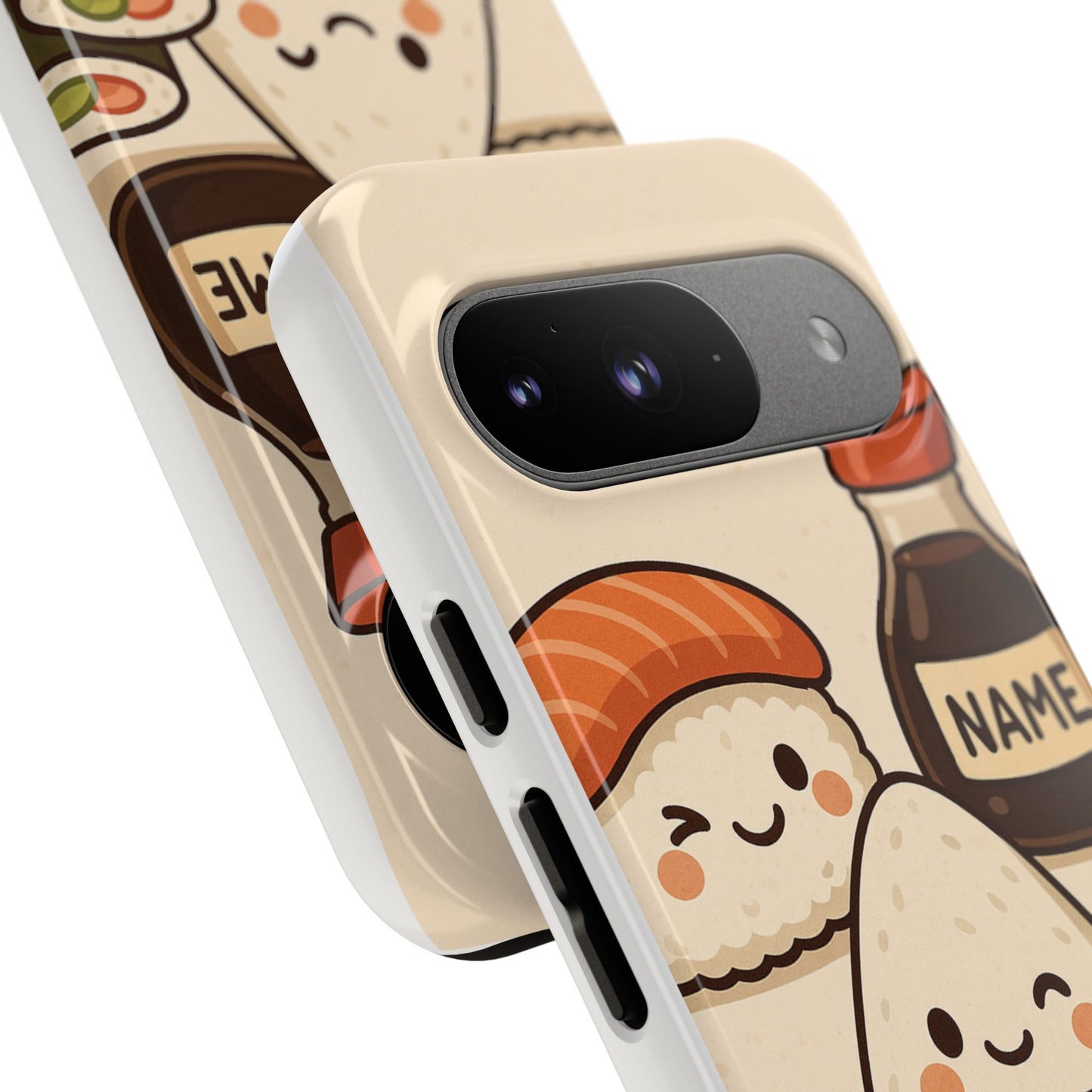 Cute Sushi Phone Case - Kawaii Sushi Design, Personalized Cell Phone Cover, Gifts for Food Lovers, Anime Style, Fun Accessories