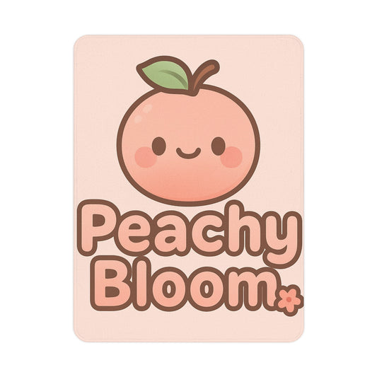 Peachy Bloom Toddler Blanket, Cute Peach Nursery Blanket, Baby Shower Gift, Soft Baby Throw, Toddler Comfort Blanket