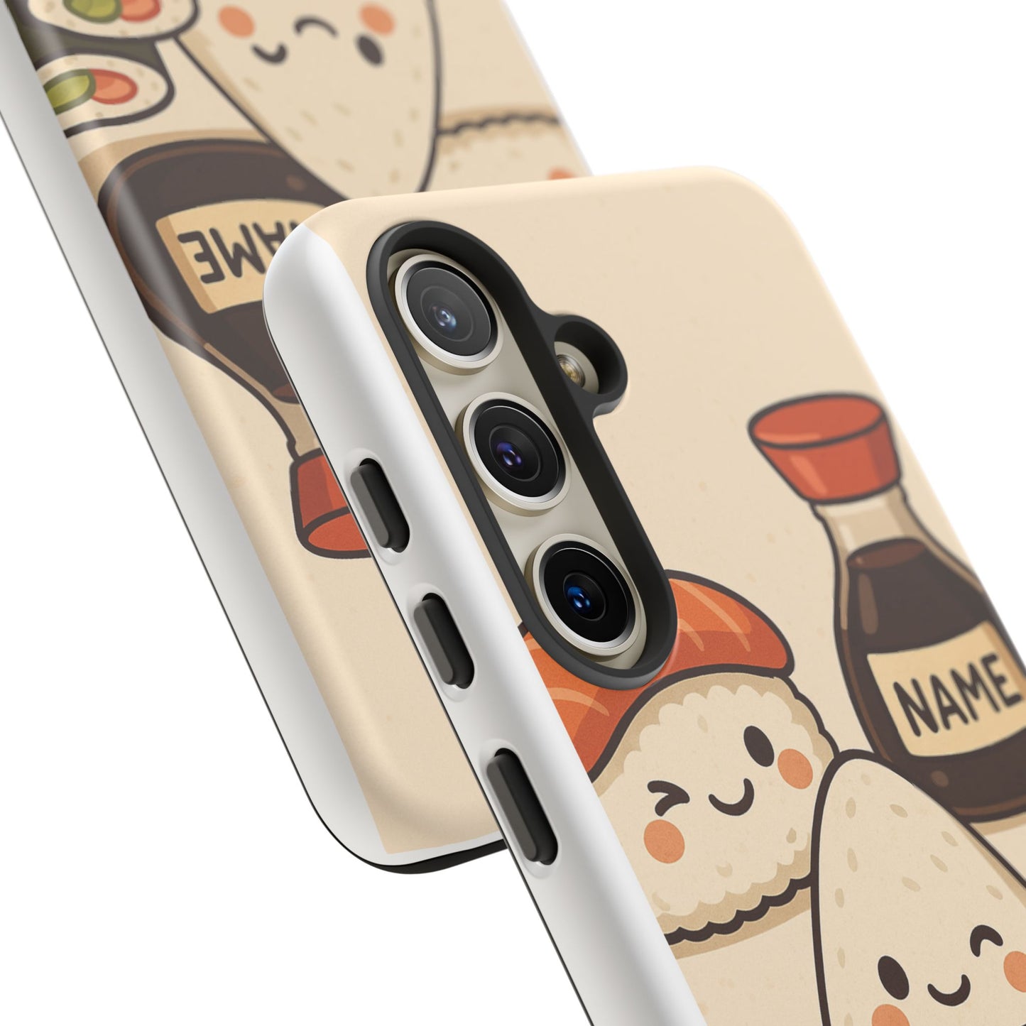 Cute Sushi Phone Case - Kawaii Sushi Design, Personalized Cell Phone Cover, Gifts for Food Lovers, Anime Style, Fun Accessories