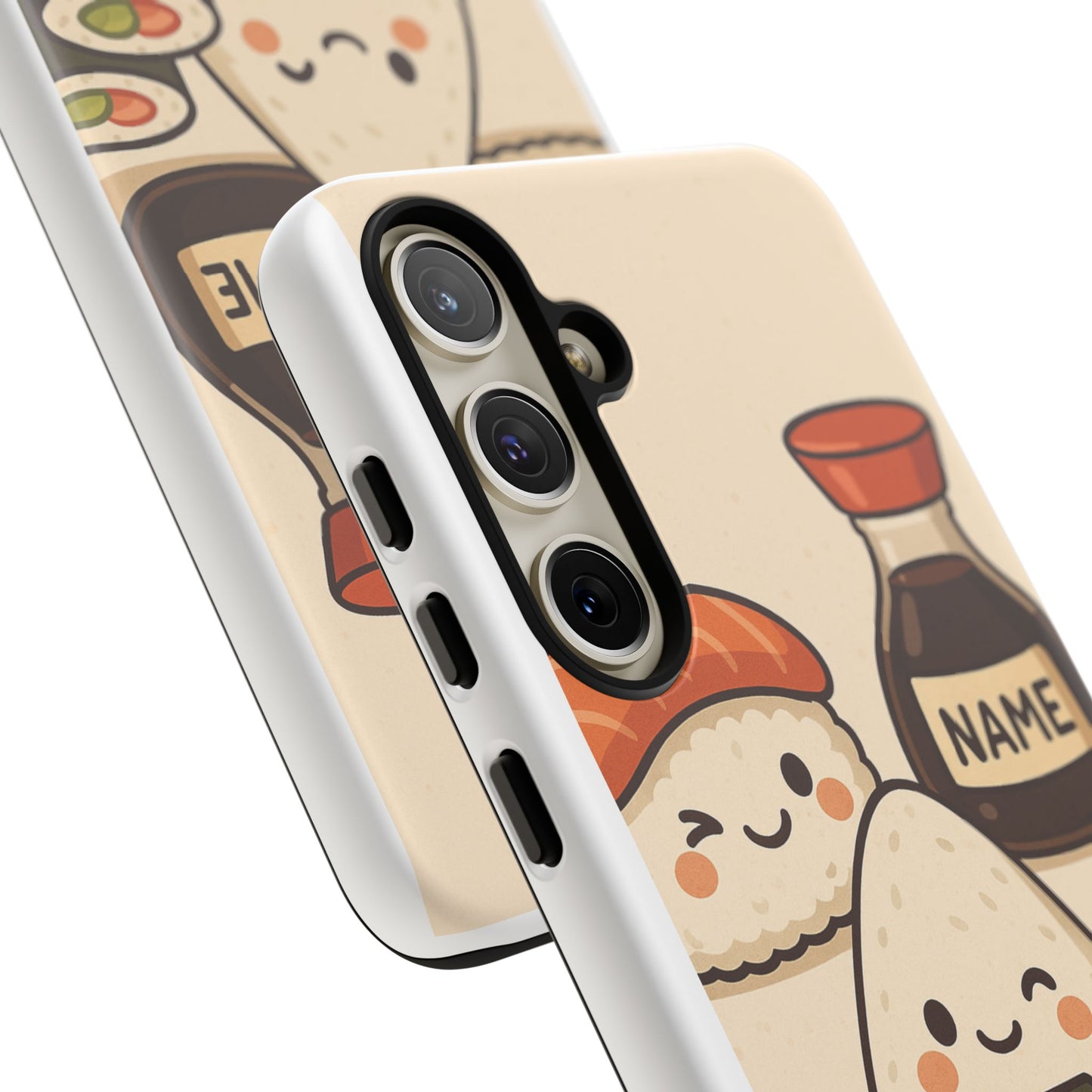 Cute Sushi Phone Case - Kawaii Sushi Design, Personalized Cell Phone Cover, Gifts for Food Lovers, Anime Style, Fun Accessories