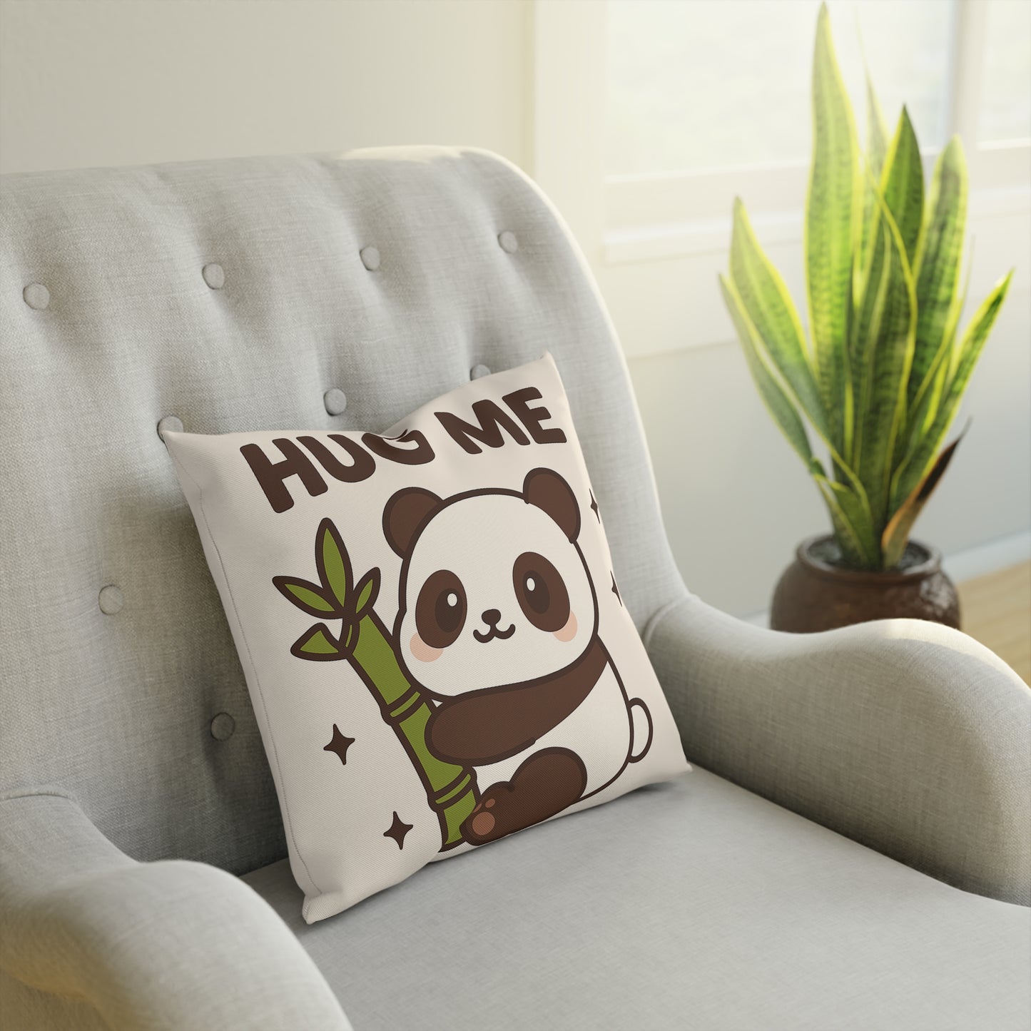 Cute Panda Hug Me Cushion, Adorable Throw Pillow, Gift for Animal Lovers, Nursery Décor, Cozy Home Accent