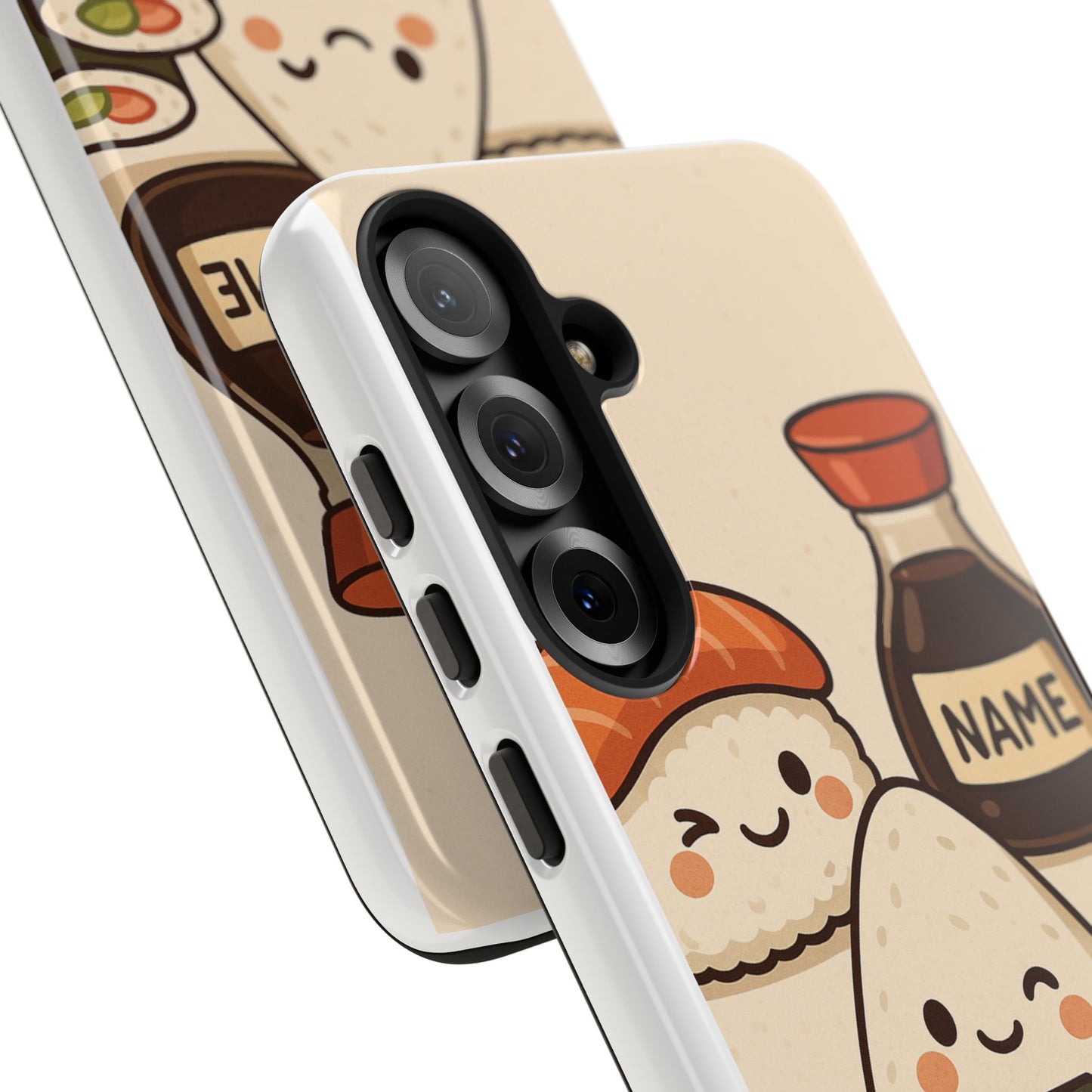 Cute Sushi Phone Case - Kawaii Sushi Design, Personalized Cell Phone Cover, Gifts for Food Lovers, Anime Style, Fun Accessories