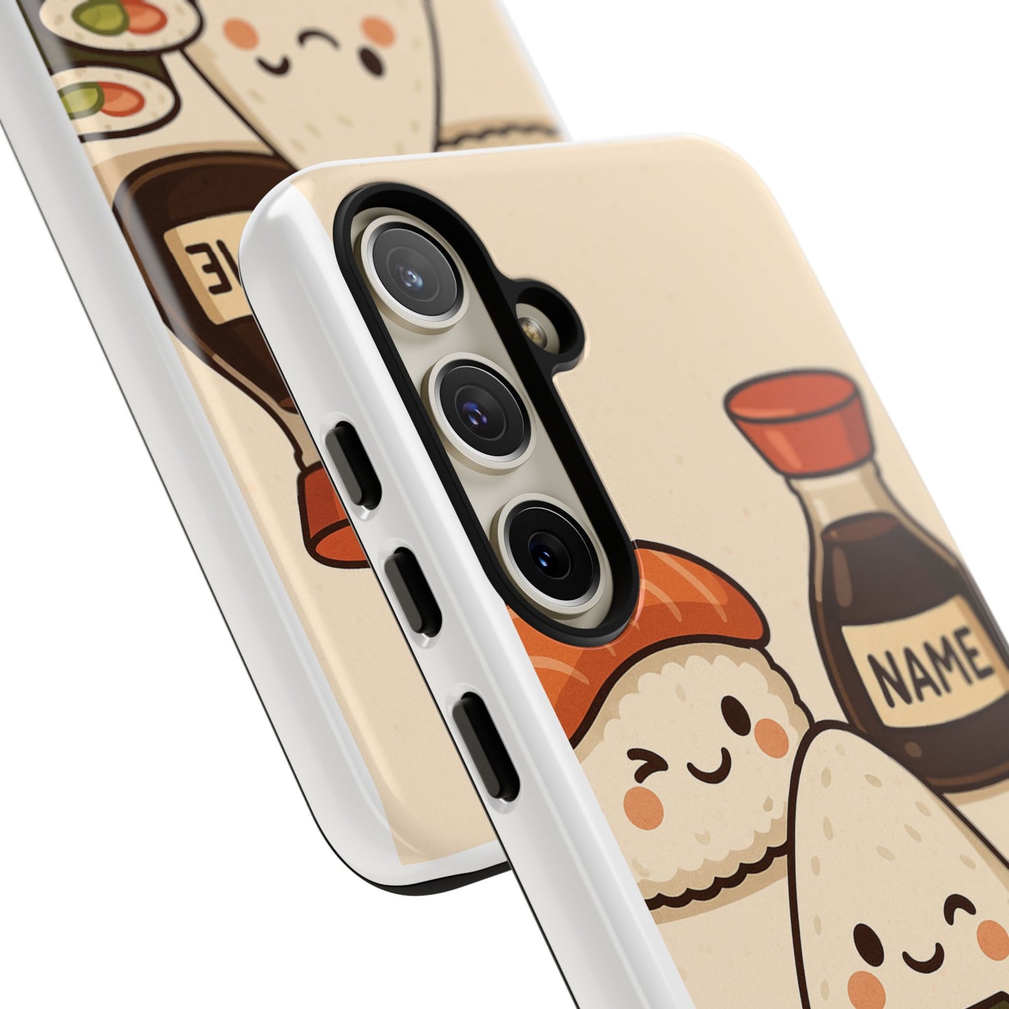Cute Sushi Phone Case - Kawaii Sushi Design, Personalized Cell Phone Cover, Gifts for Food Lovers, Anime Style, Fun Accessories