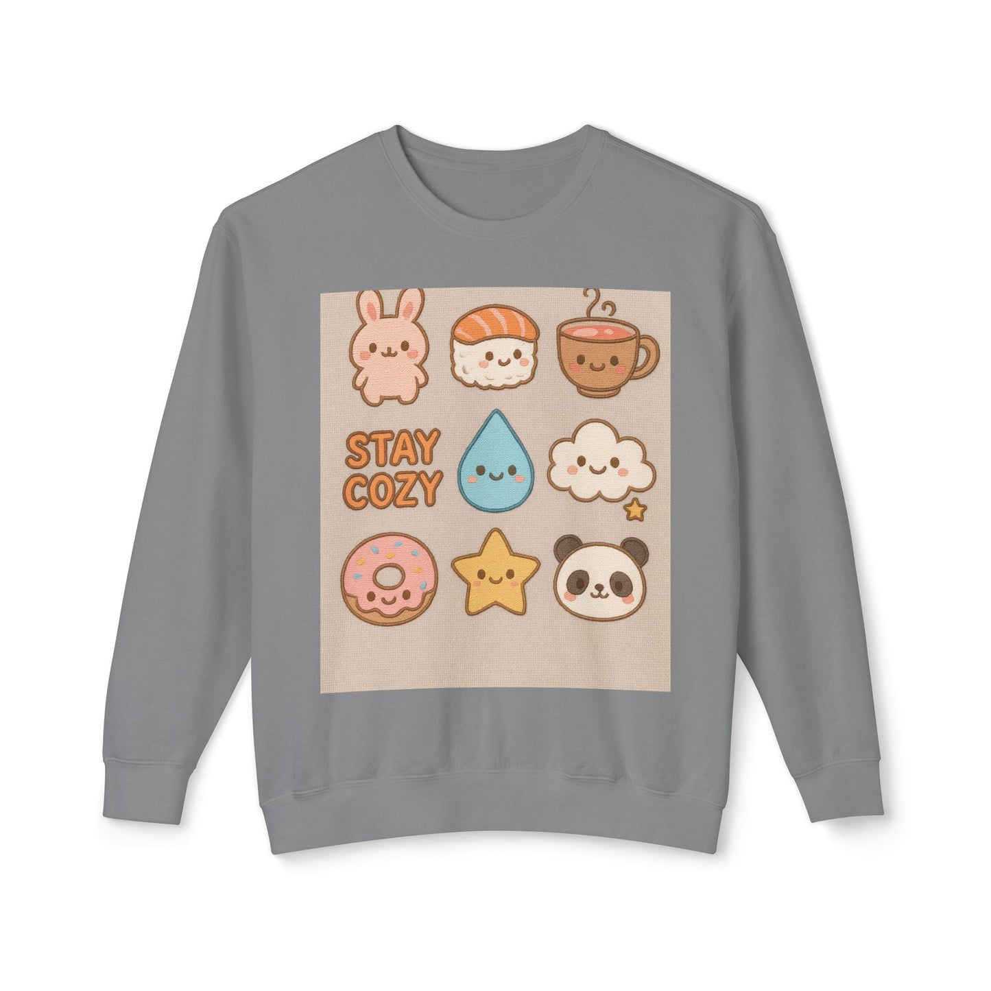 Cozy Crewneck Sweatshirt | Stay Cozy & Rise N' Shine | Cute Cartoon Design | Gift for Friends & Family | Perfect for Fall & Winter