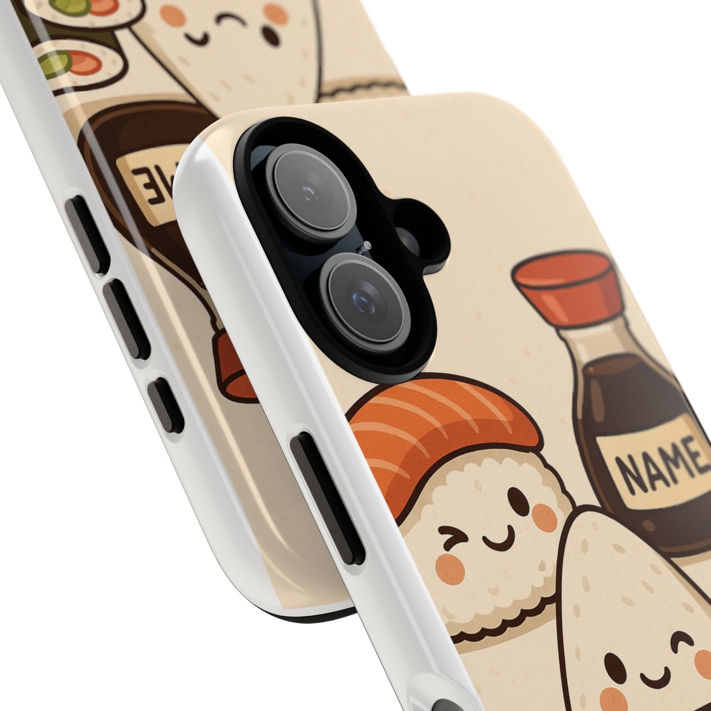 Cute Sushi Phone Case - Kawaii Sushi Design, Personalized Cell Phone Cover, Gifts for Food Lovers, Anime Style, Fun Accessories