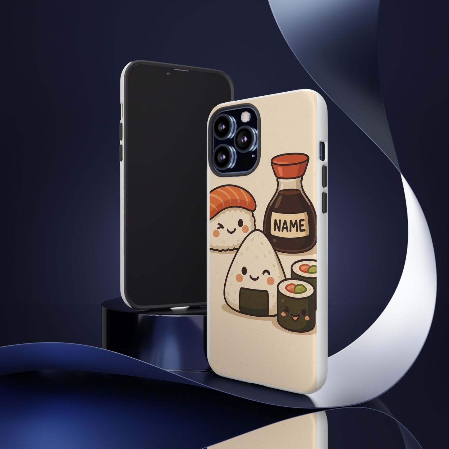Cute Sushi Phone Case - Kawaii Sushi Design, Personalized Cell Phone Cover, Gifts for Food Lovers, Anime Style, Fun Accessories