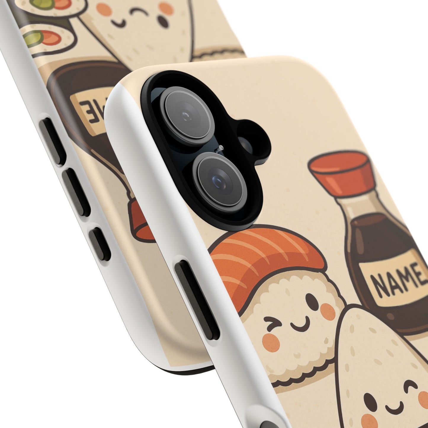 Cute Sushi Phone Case - Kawaii Sushi Design, Personalized Cell Phone Cover, Gifts for Food Lovers, Anime Style, Fun Accessories