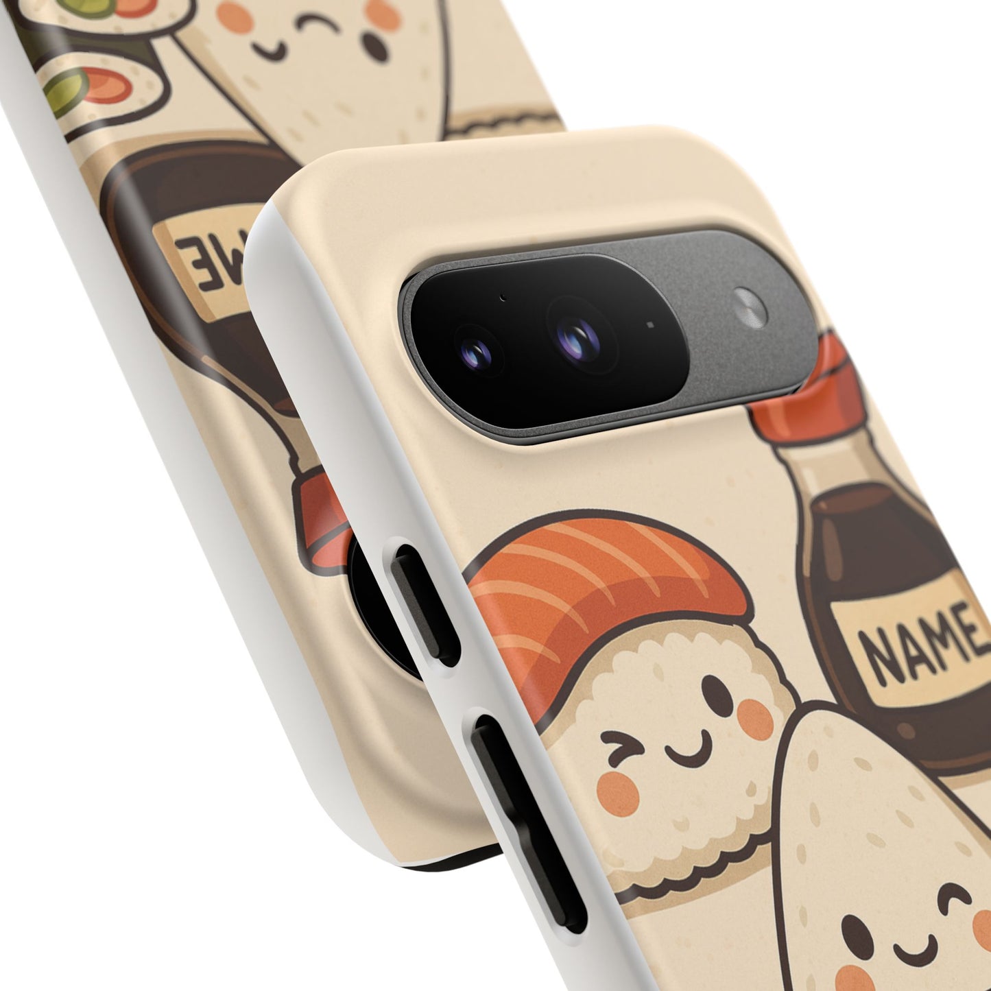 Cute Sushi Phone Case - Kawaii Sushi Design, Personalized Cell Phone Cover, Gifts for Food Lovers, Anime Style, Fun Accessories