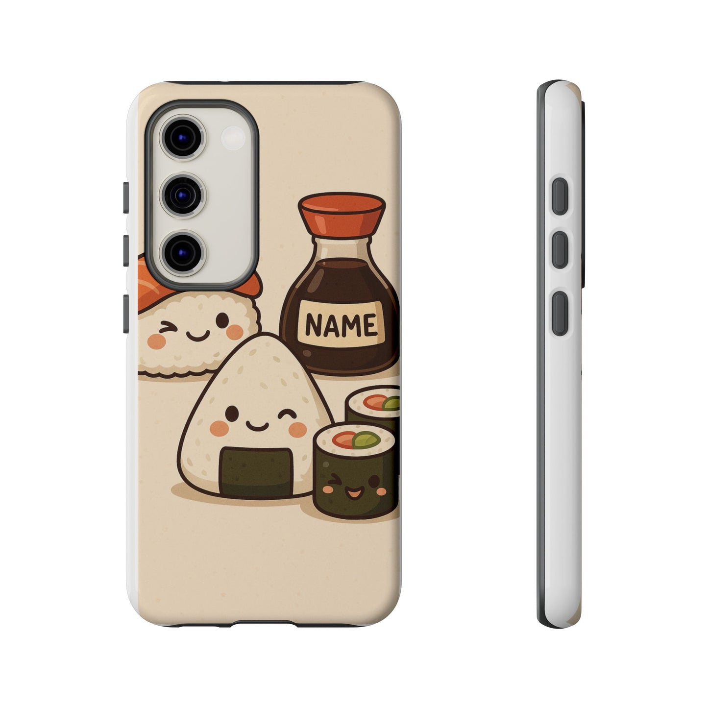 Cute Sushi Phone Case - Kawaii Sushi Design, Personalized Cell Phone Cover, Gifts for Food Lovers, Anime Style, Fun Accessories