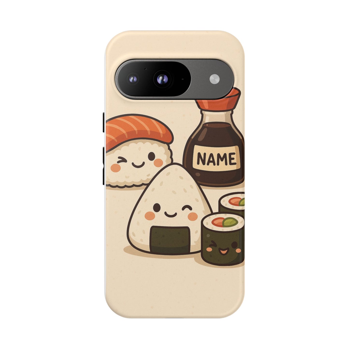 Cute Sushi Phone Case - Kawaii Sushi Design, Personalized Cell Phone Cover, Gifts for Food Lovers, Anime Style, Fun Accessories