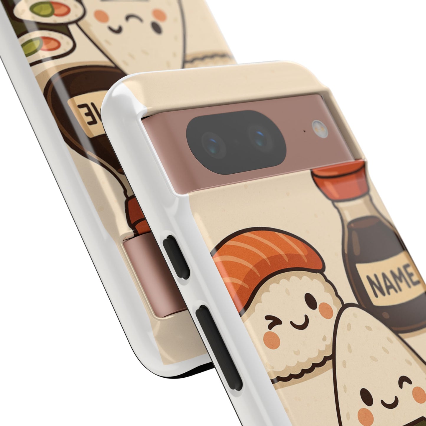 Cute Sushi Phone Case - Kawaii Sushi Design, Personalized Cell Phone Cover, Gifts for Food Lovers, Anime Style, Fun Accessories