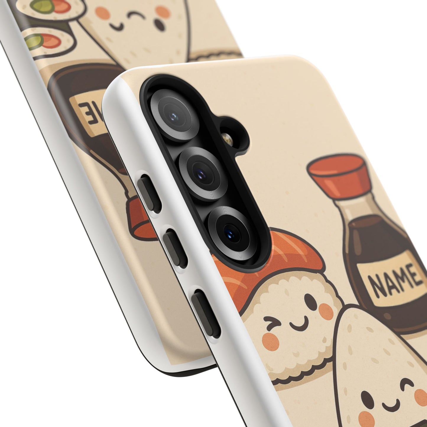 Cute Sushi Phone Case - Kawaii Sushi Design, Personalized Cell Phone Cover, Gifts for Food Lovers, Anime Style, Fun Accessories