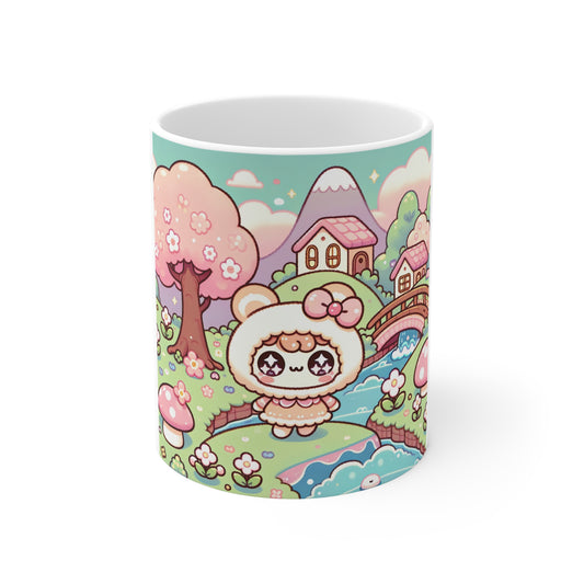 Cute Kawaii Mug with Pastel Landscape, Gift for Friends, Tea Mug, Coffee Cup, Home Decor, Cozy Gift Idea, Perfect For Any Occasion
