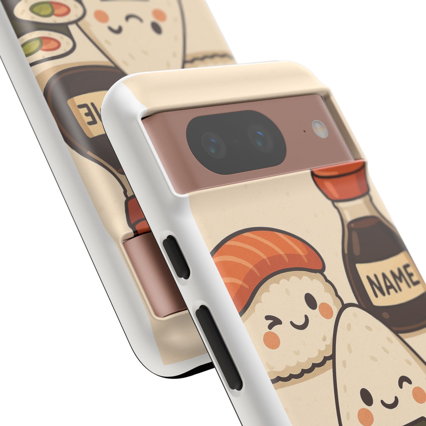 Cute Sushi Phone Case - Kawaii Sushi Design, Personalized Cell Phone Cover, Gifts for Food Lovers, Anime Style, Fun Accessories