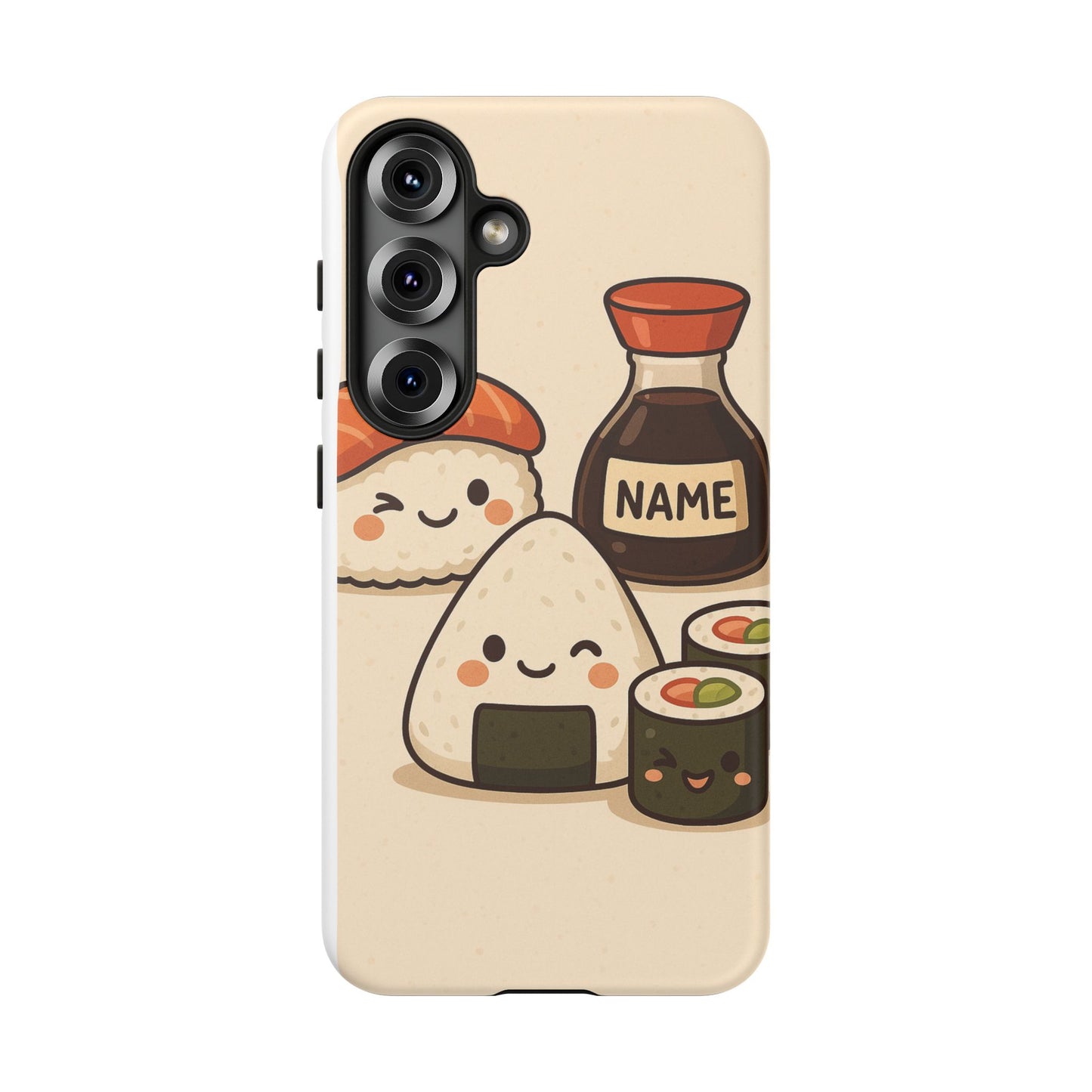 Cute Sushi Phone Case - Kawaii Sushi Design, Personalized Cell Phone Cover, Gifts for Food Lovers, Anime Style, Fun Accessories