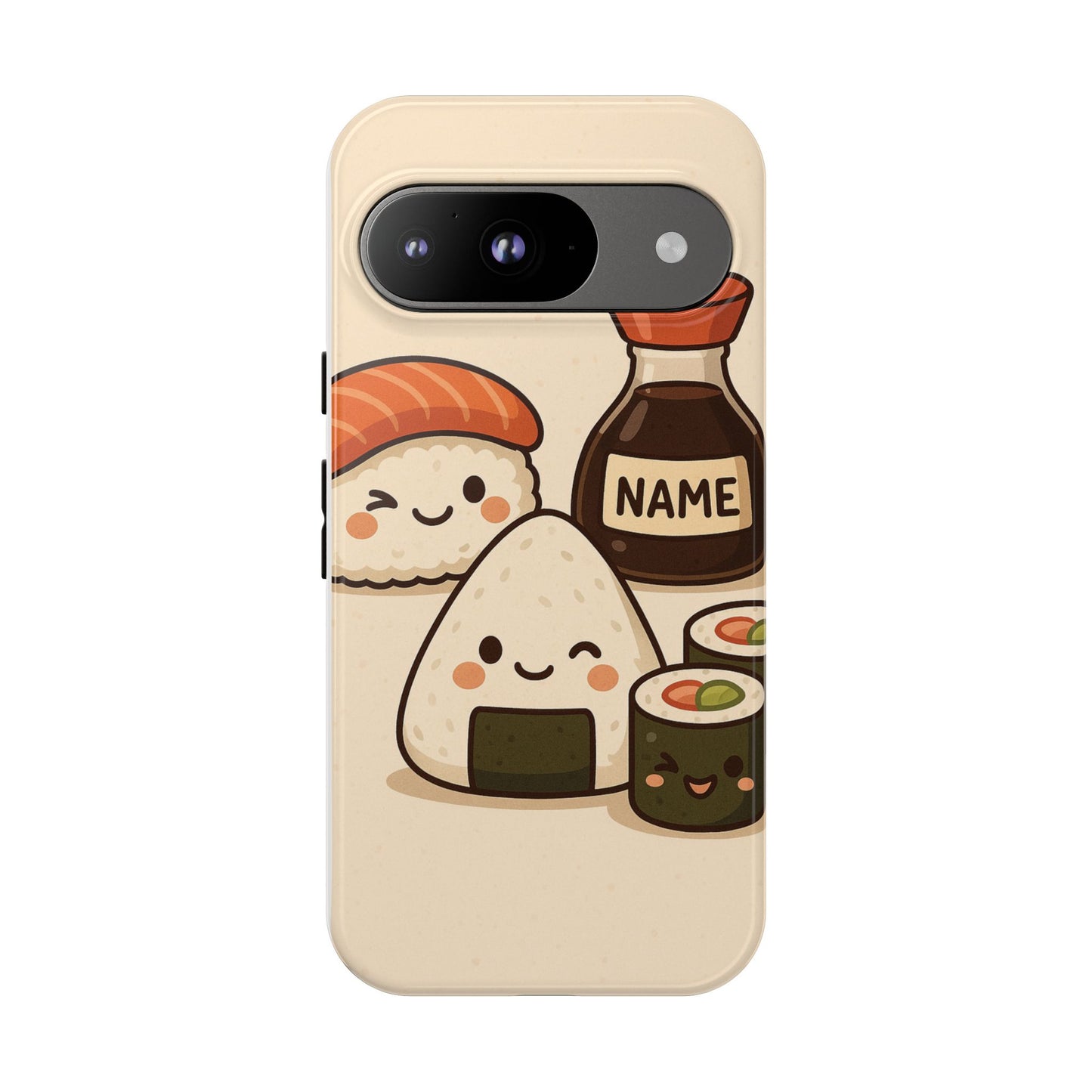 Cute Sushi Phone Case - Kawaii Sushi Design, Personalized Cell Phone Cover, Gifts for Food Lovers, Anime Style, Fun Accessories