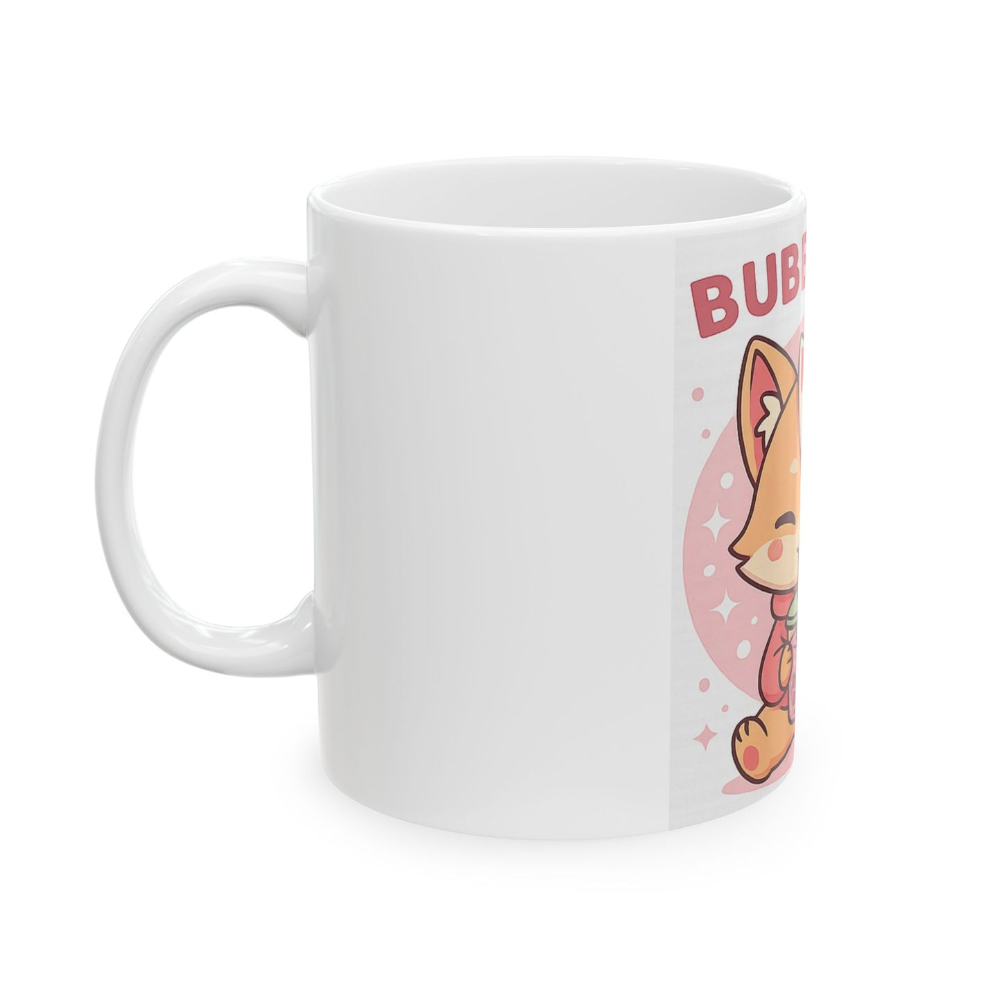 Cute Bubble Tea Ceramic Mug, Adorable Cat Coffee Cup, Kawaii Drinkware, Gift for Tea Lovers, Anime Mug, Cartoon Mug