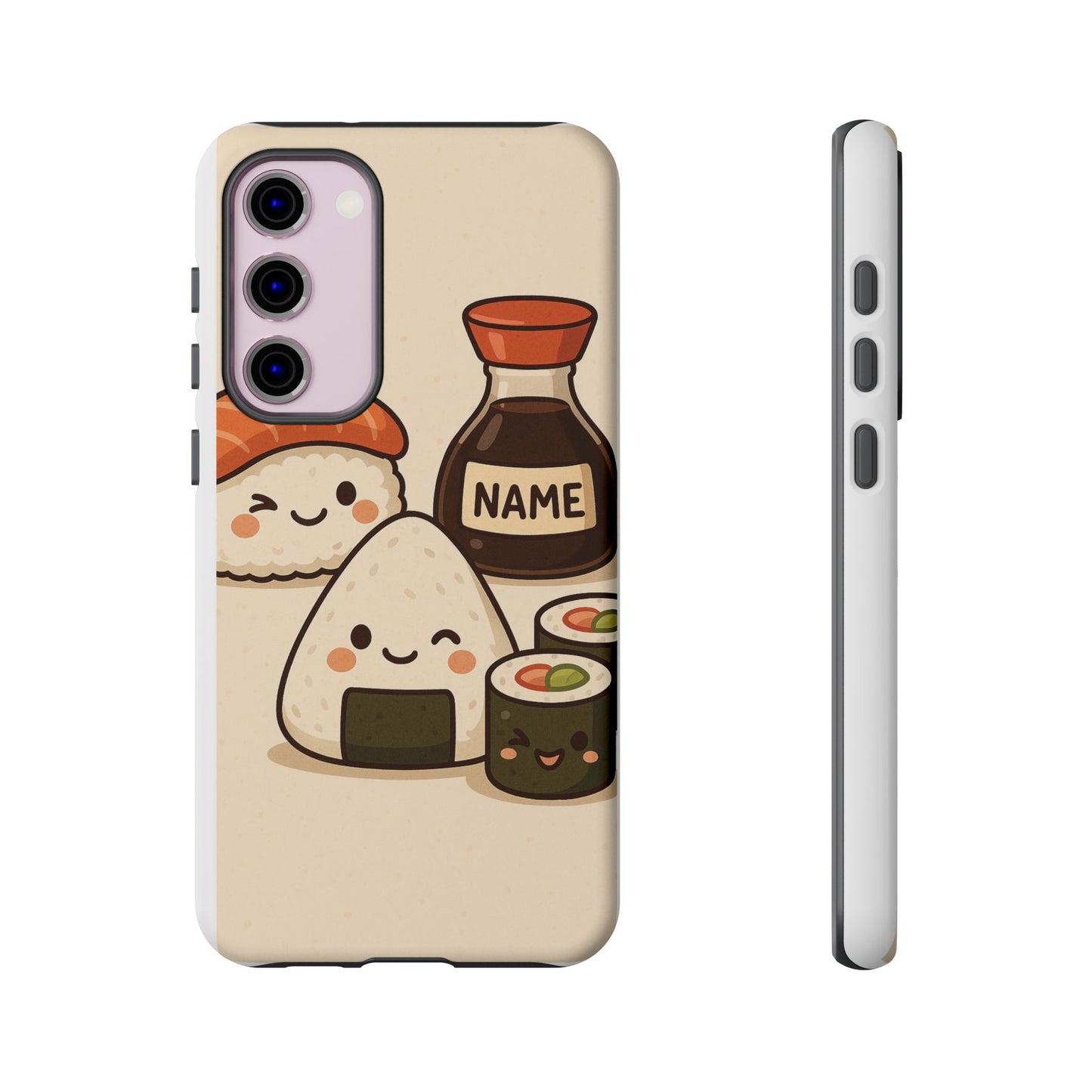 Cute Sushi Phone Case - Kawaii Sushi Design, Personalized Cell Phone Cover, Gifts for Food Lovers, Anime Style, Fun Accessories